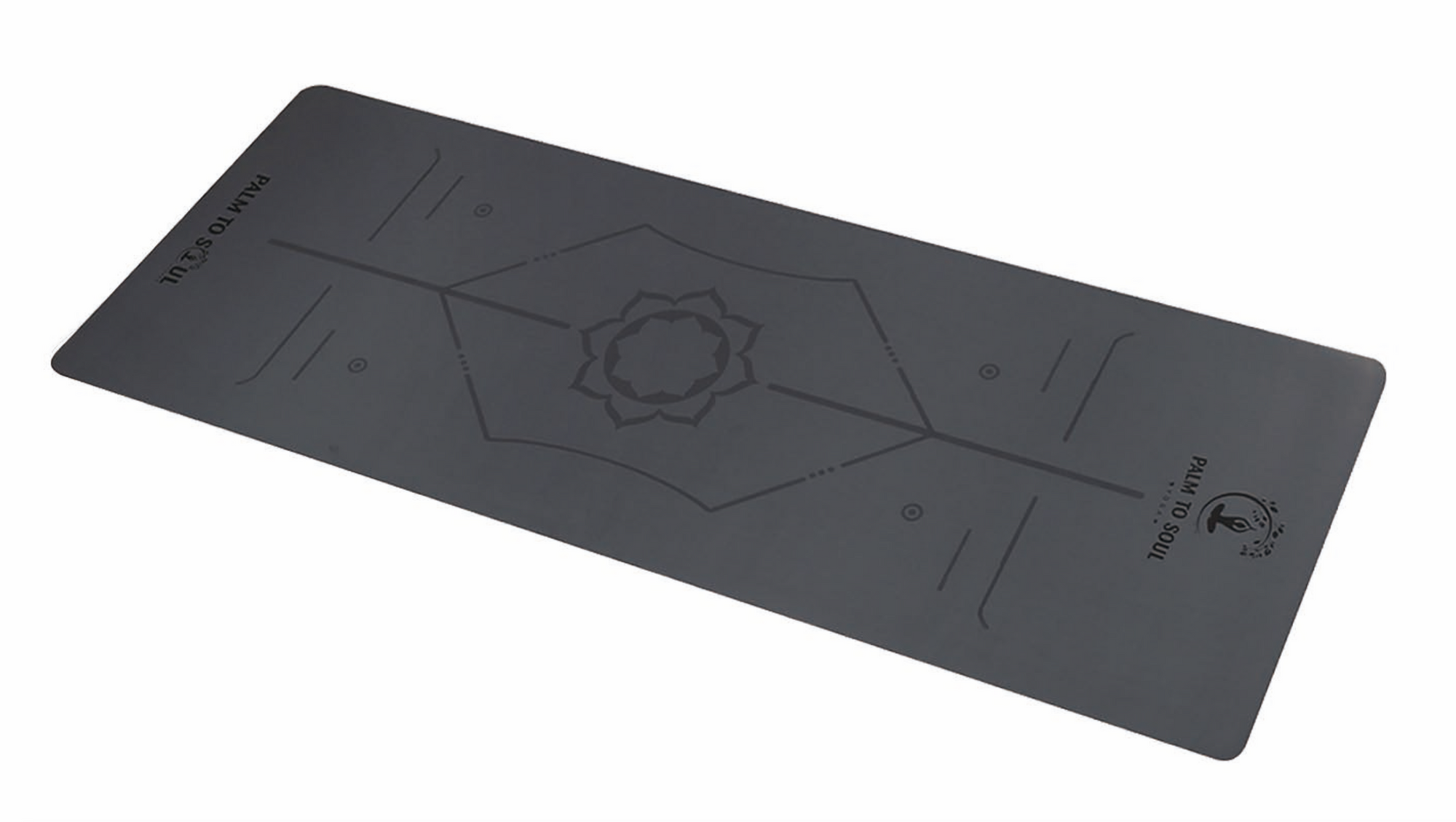 Hi Grip Bio-rubber alignment yoga mat Grey