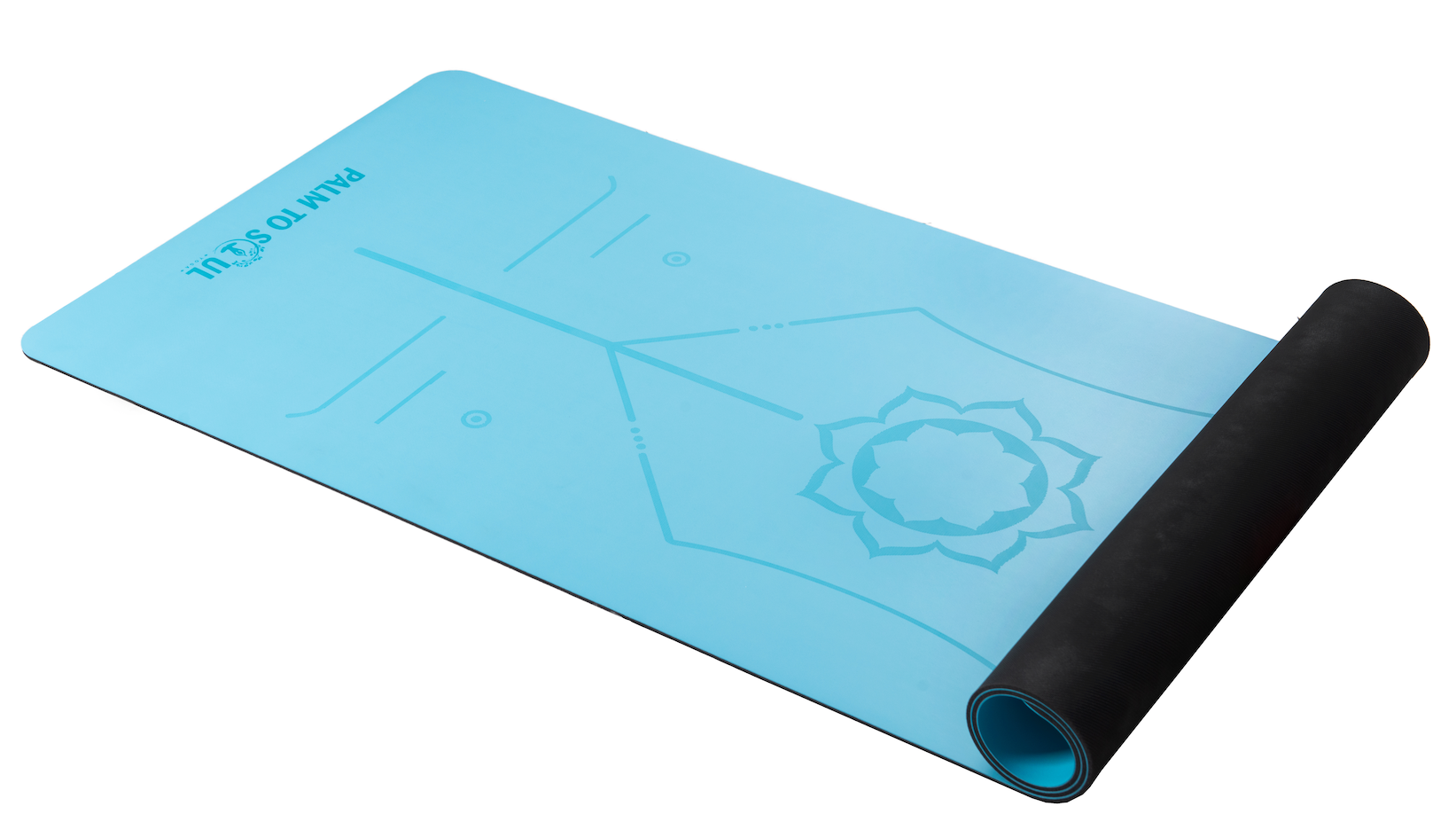 Hi Grip Bio-rubber alignment yoga mat Light Blue PTS4BL 